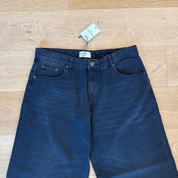 Motel Jeans Roomy Low Rise Size 32 Washed Black - Picture 2 of 4